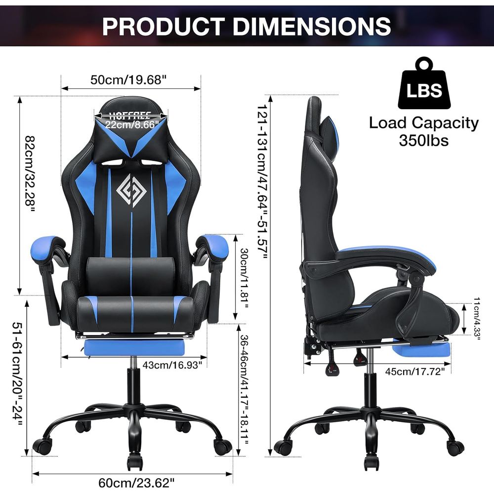 Kursi Gaming LED dengan Lampu  - Massage ulasan dan harga